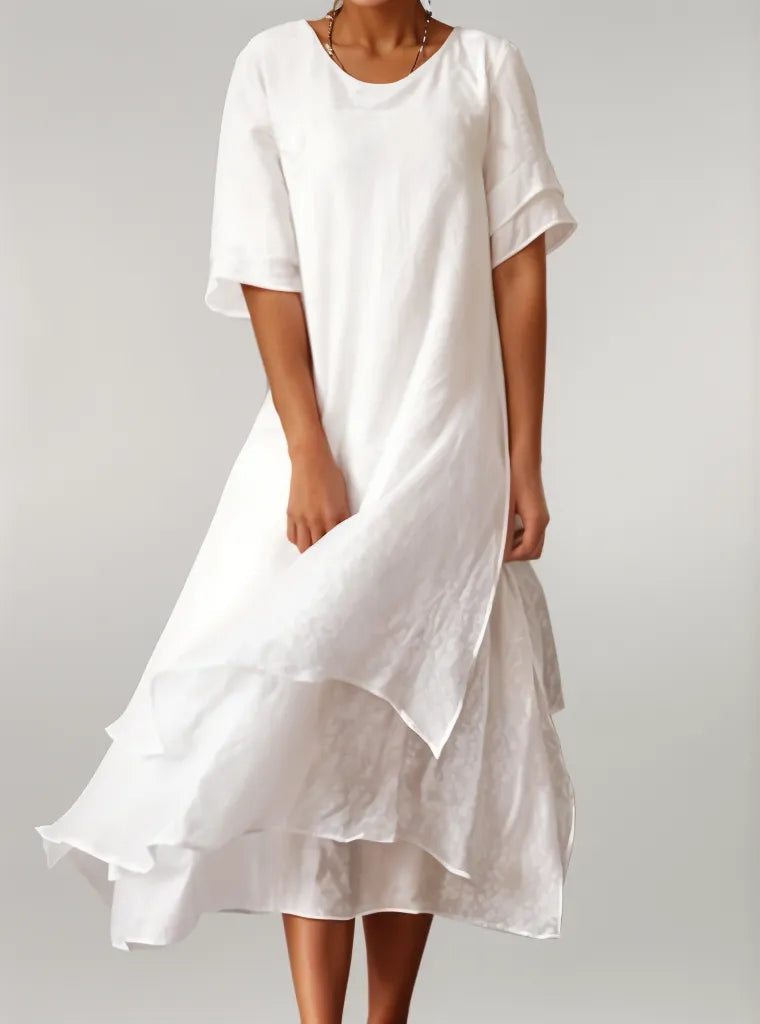 Loisa | Elegant Long Cotton Dress
