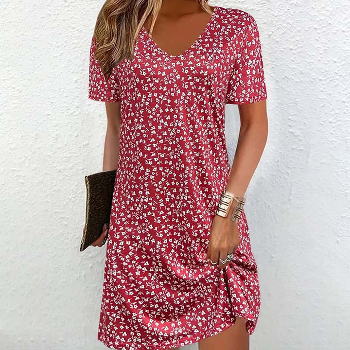 Ariana | Flowy Pink Floral Dress