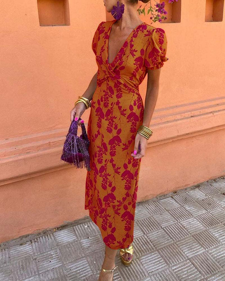 Sonya | Stunning V-Neck Midi Dress