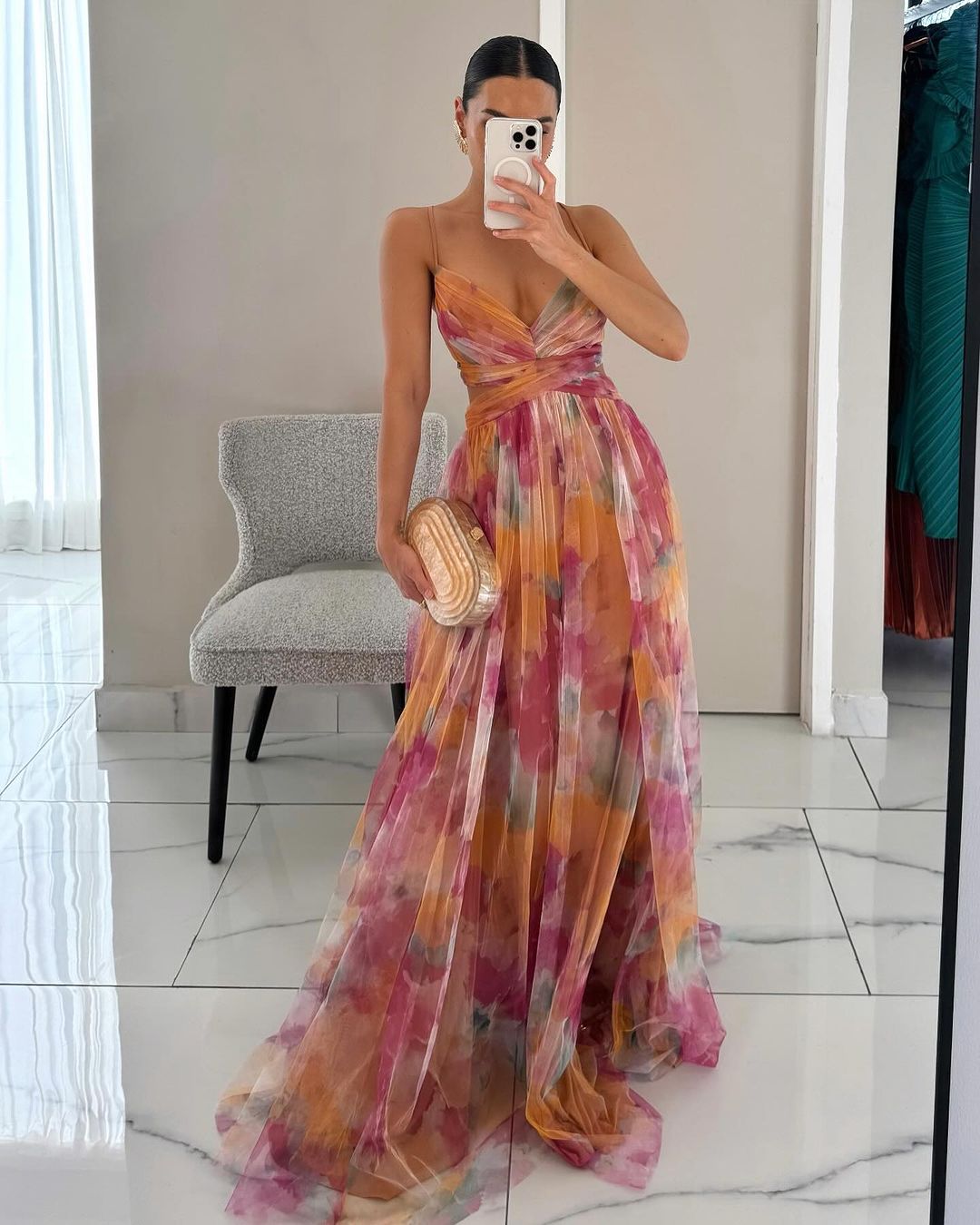 Gia | Enchanting Floral Print Maxi Dress