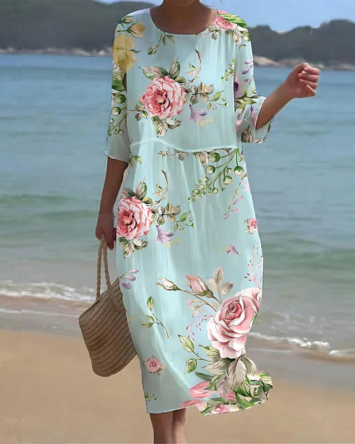 Anne | Elegant Floral Dress