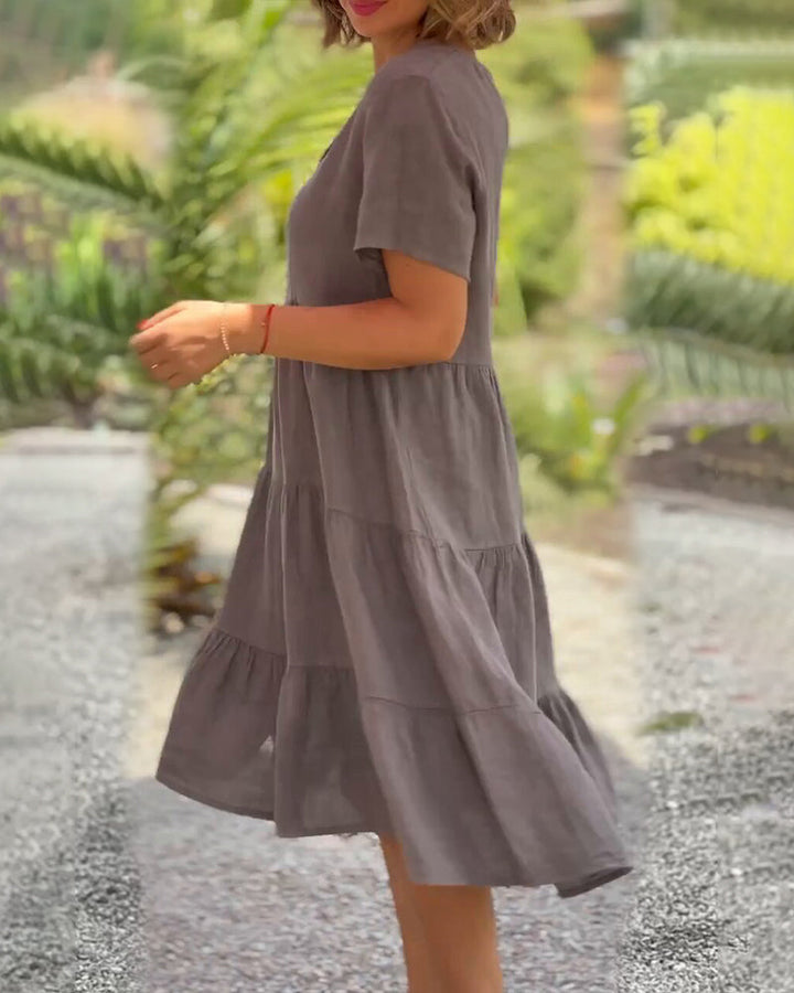 Elodie | Flowy V-Neck Summer Dress