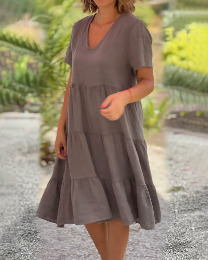 Elodie | Flowy V-Neck Summer Dress