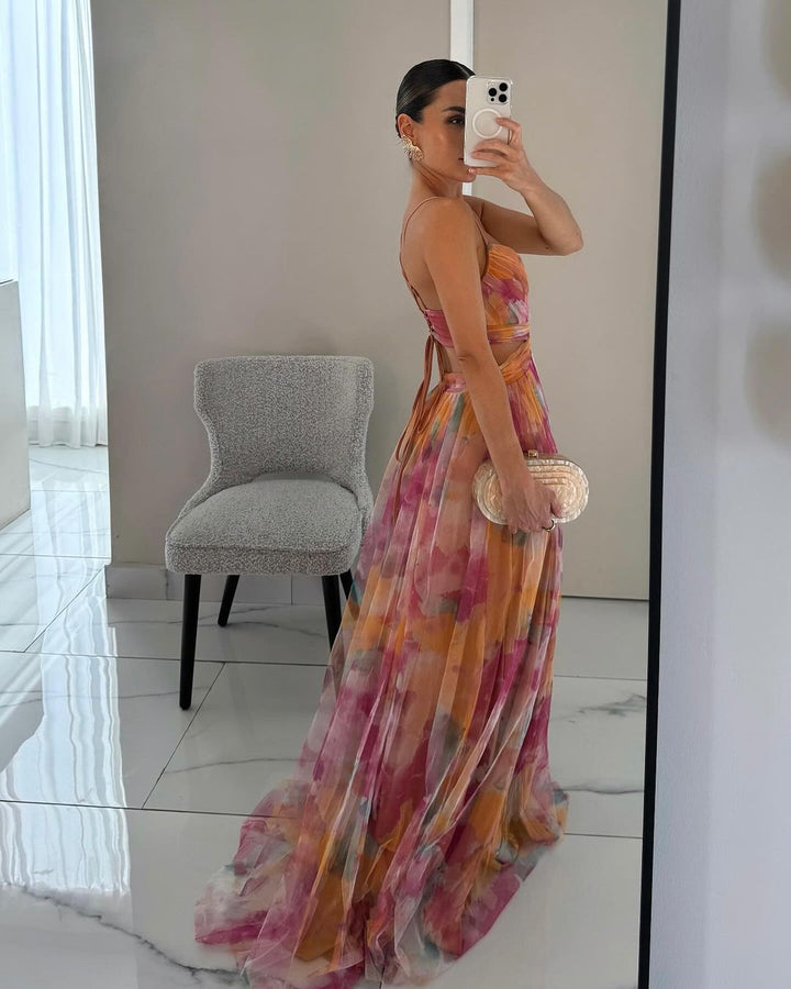 Gia | Enchanting Floral Print Maxi Dress