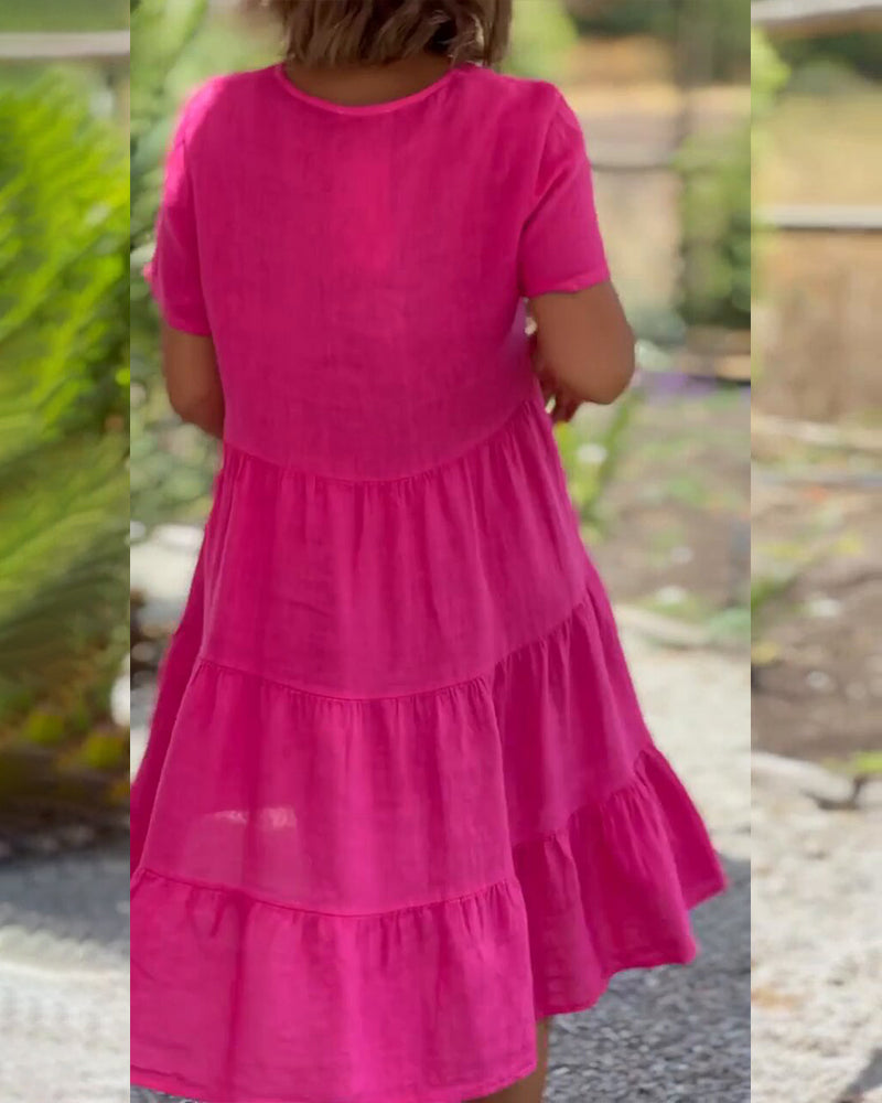 Elodie | Flowy V-Neck Summer Dress
