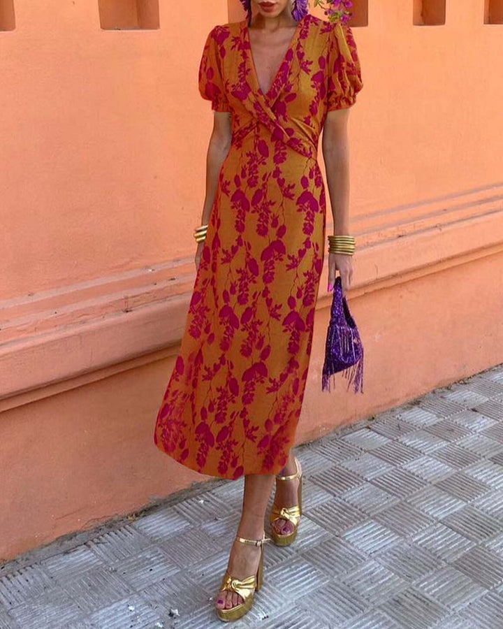 Sonya | Stunning V-Neck Midi Dress