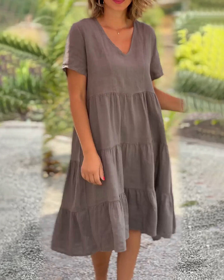 Elodie | Flowy V-Neck Summer Dress