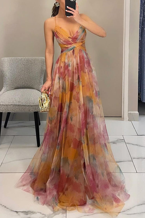 Gia | Enchanting Floral Print Maxi Dress