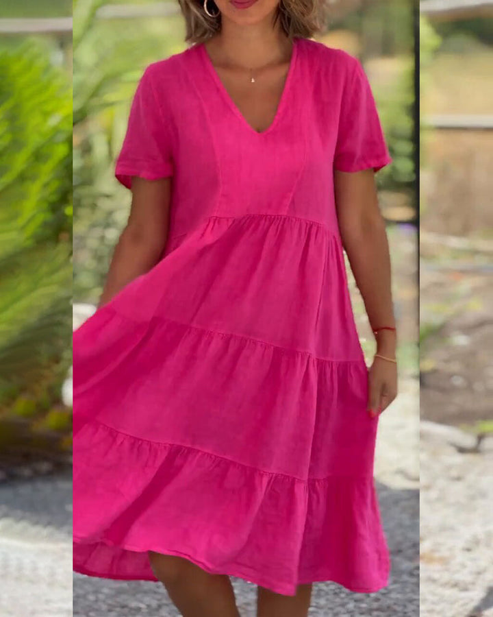 Elodie | Flowy V-Neck Summer Dress