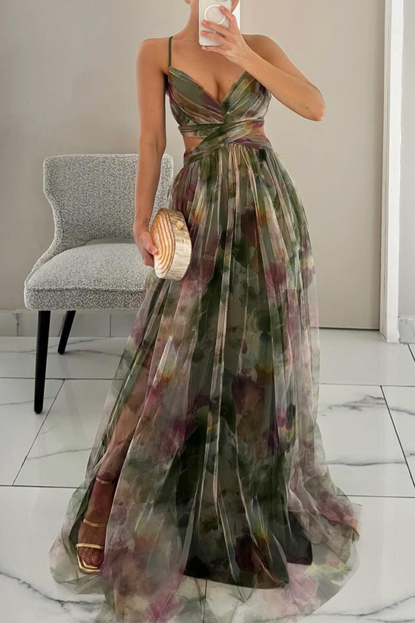 Gia | Enchanting Floral Print Maxi Dress