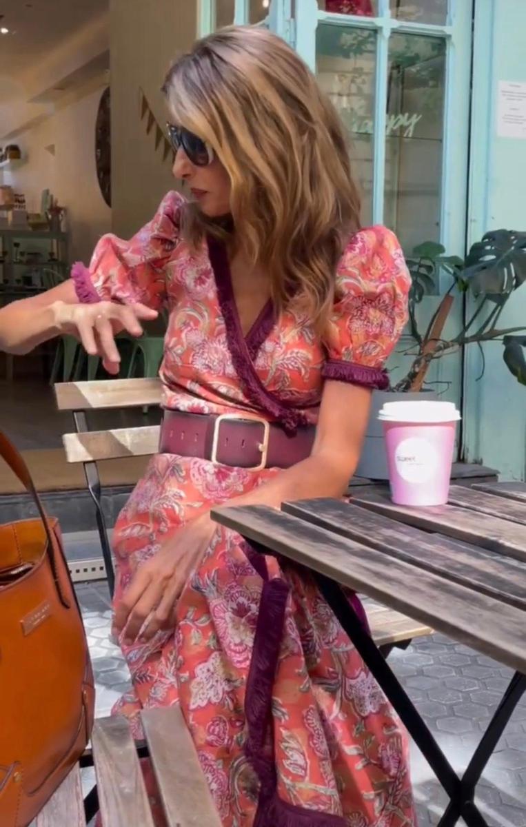 Angelina | Elegant Pink Short Sleeve Maxi Dress