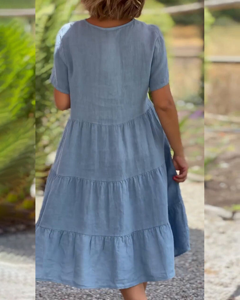 Elodie | Flowy V-Neck Summer Dress