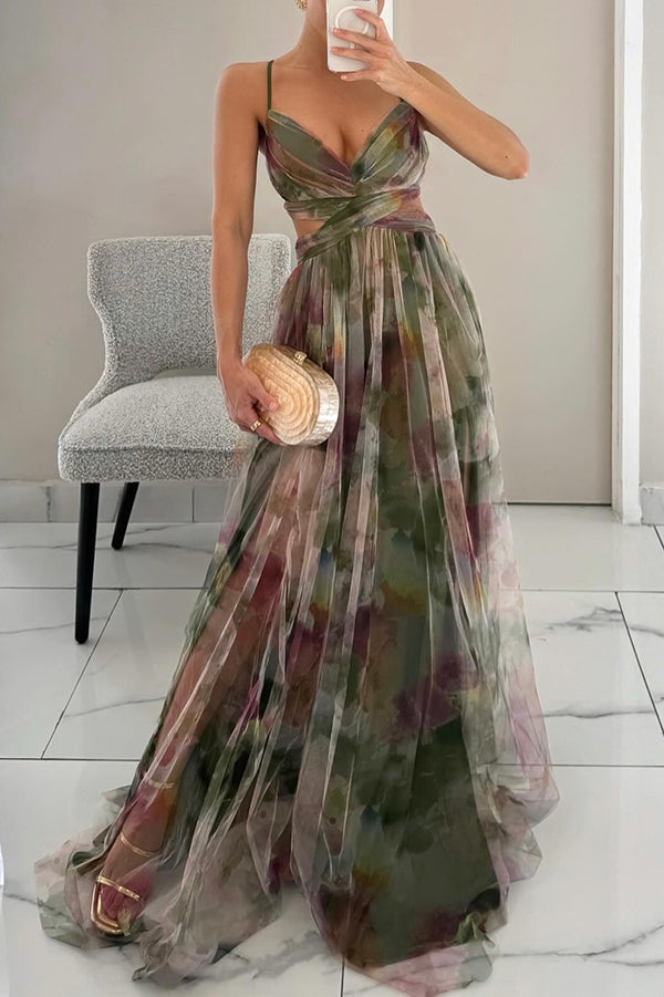 Gia | Enchanting Floral Print Maxi Dress