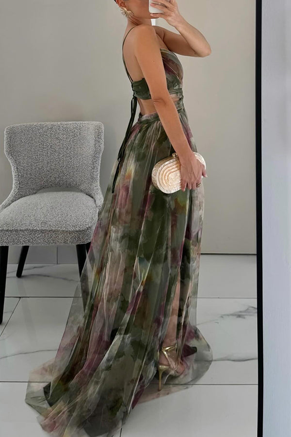 Gia | Enchanting Floral Print Maxi Dress