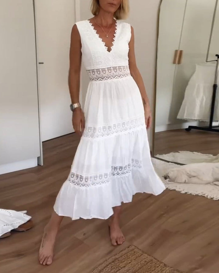 Cleo | Elegant White Lace Dress