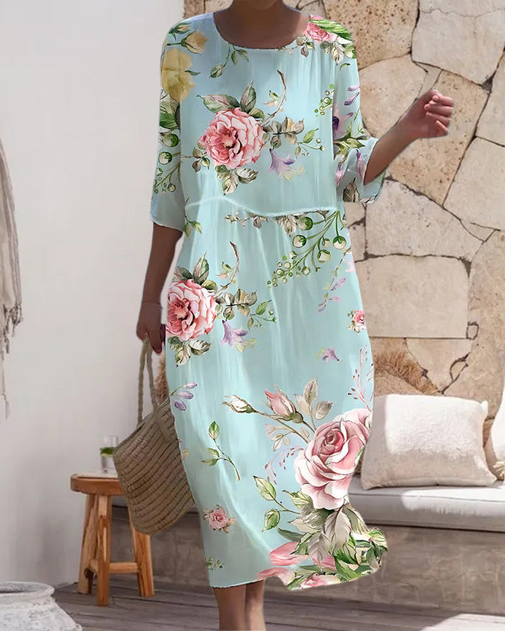 Anne | Elegant Floral Dress