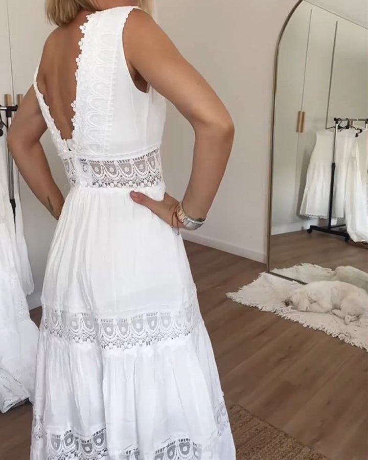 Cleo | Elegant White Lace Dress