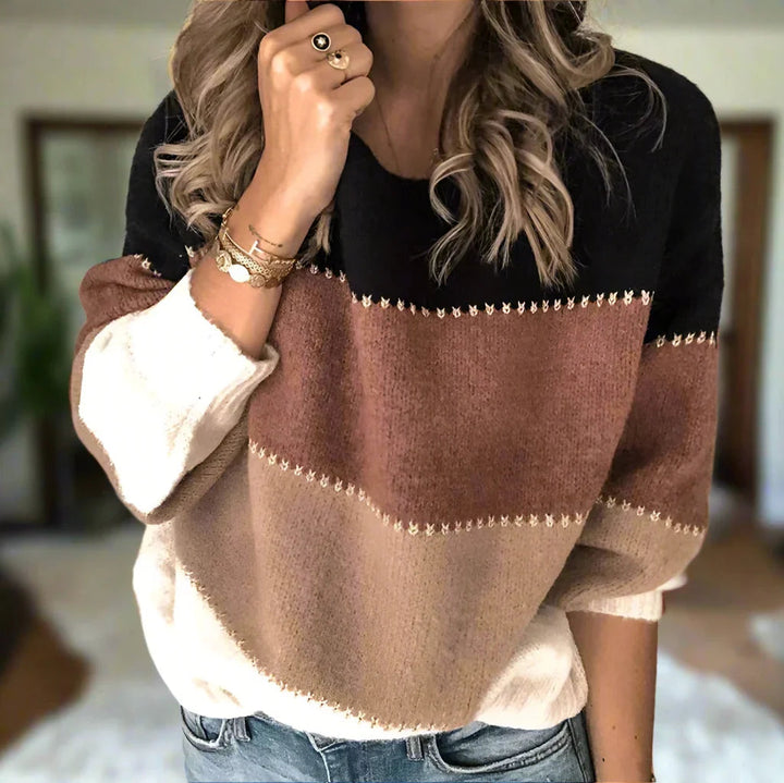Claire | Modern Color-Block Sweater