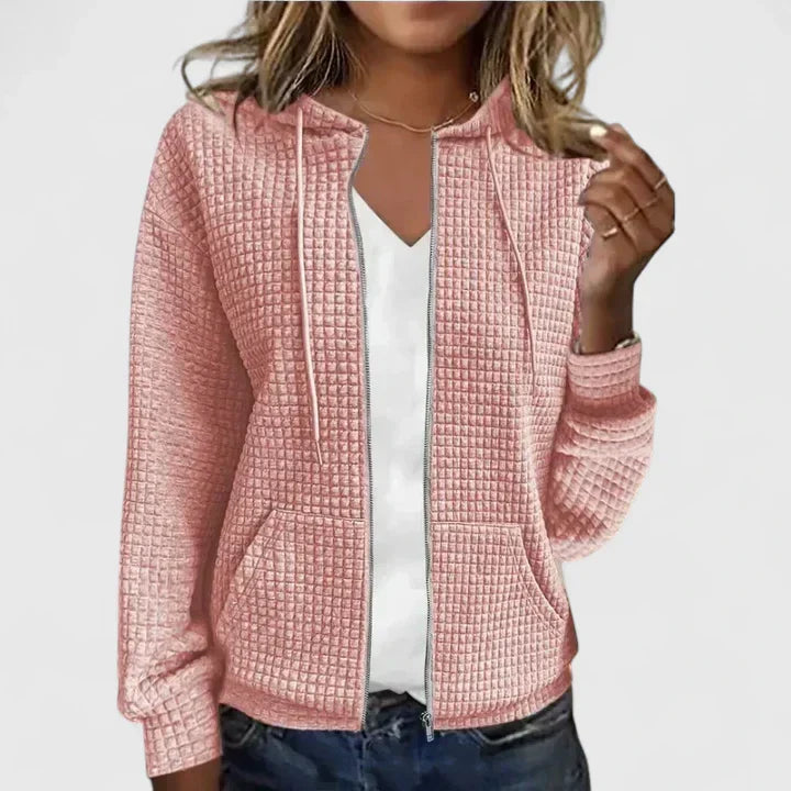 Brooke | Casual Textured Hoodie Jacket