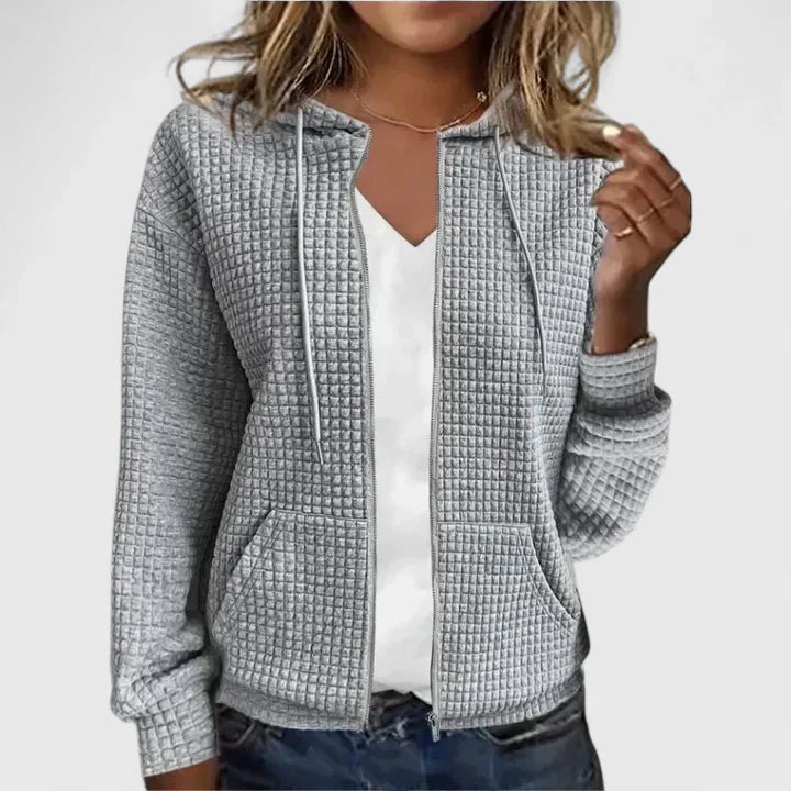 Brooke | Casual Textured Hoodie Jacket