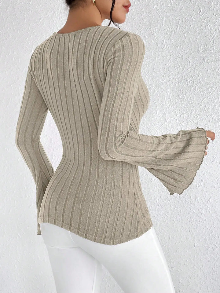 Lara™ | Geripptes Strick-Oberteil