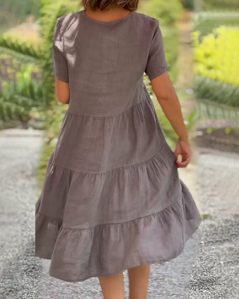 Elodie | Flowy V-Neck Summer Dress