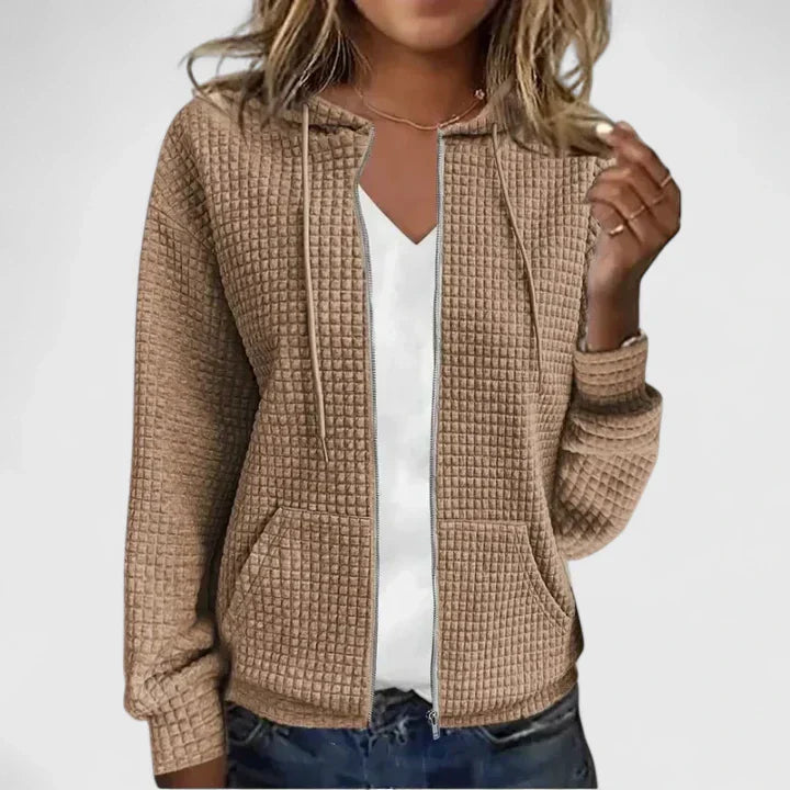 Brooke | Casual Textured Hoodie Jacket