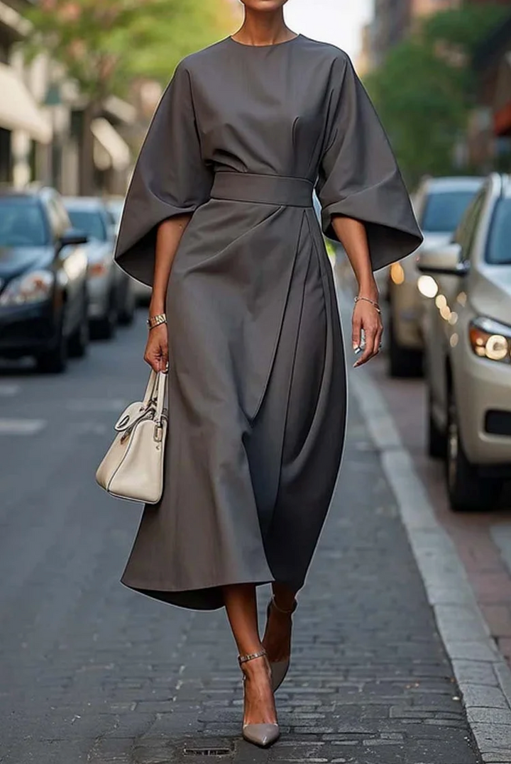 Vera | Luxe Lantern Sleeve Dress