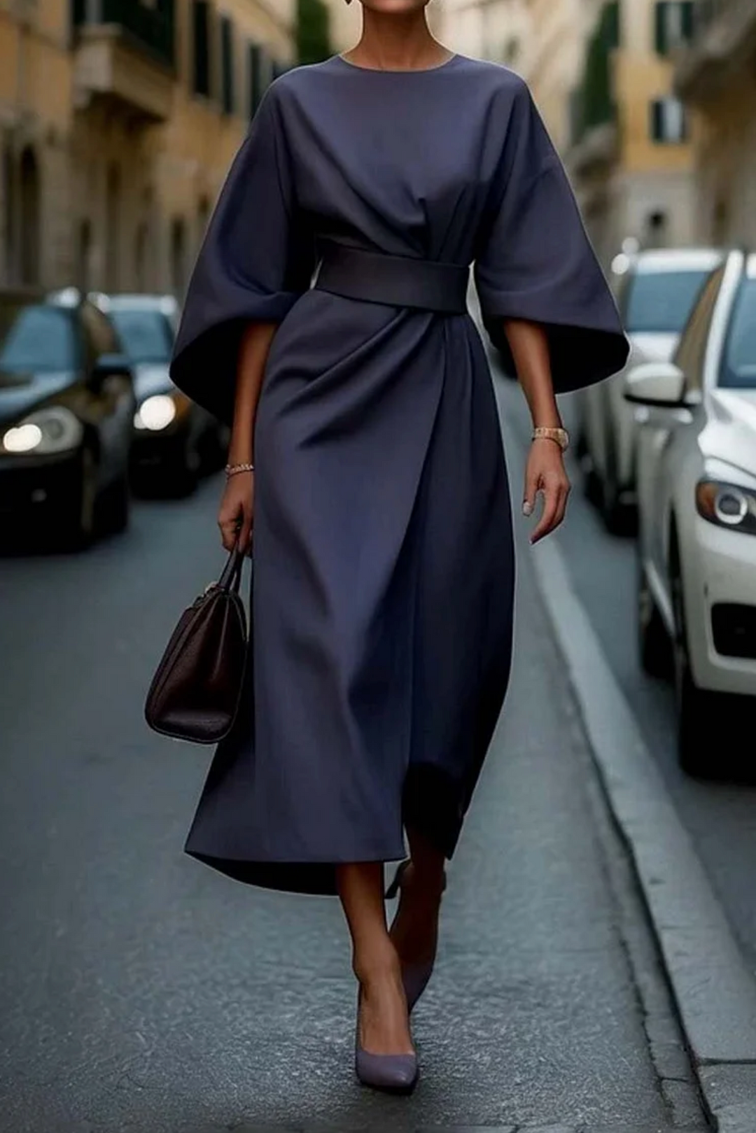 Vera | Luxe Lantern Sleeve Dress