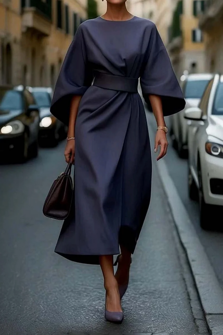 Vera | Luxe Lantern Sleeve Dress