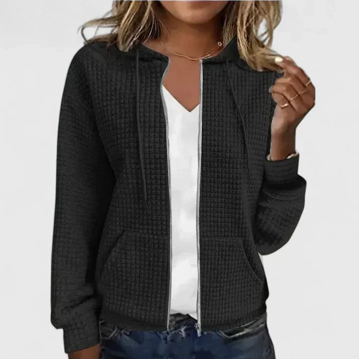 Brooke | Casual Textured Hoodie Jacket