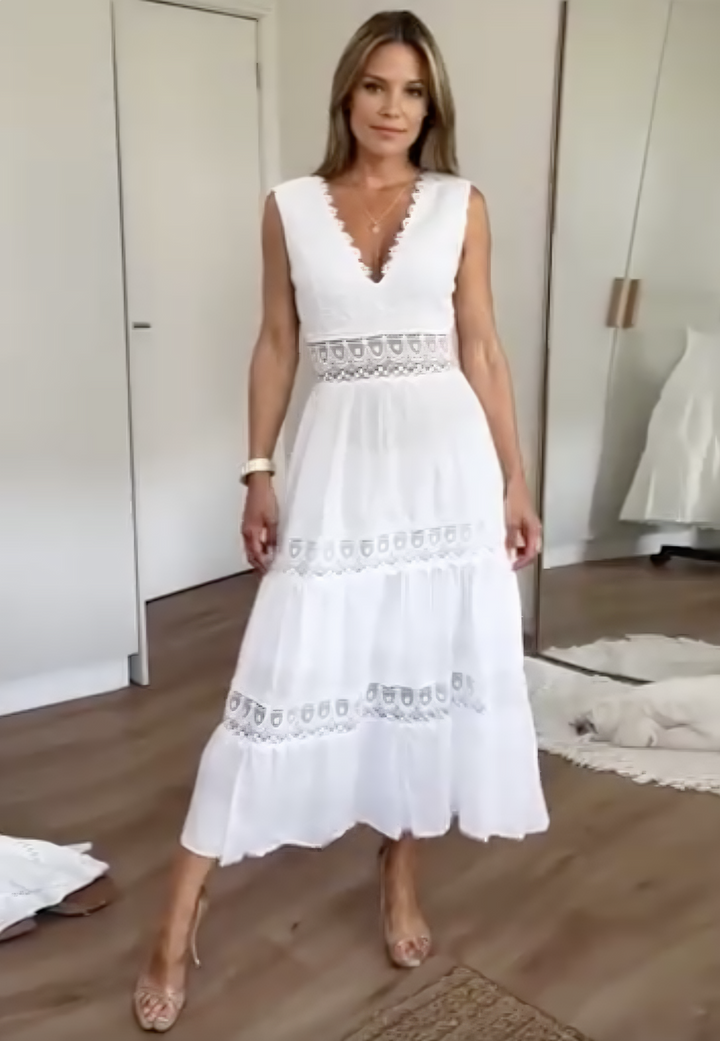 Cleo | Elegant White Lace Dress