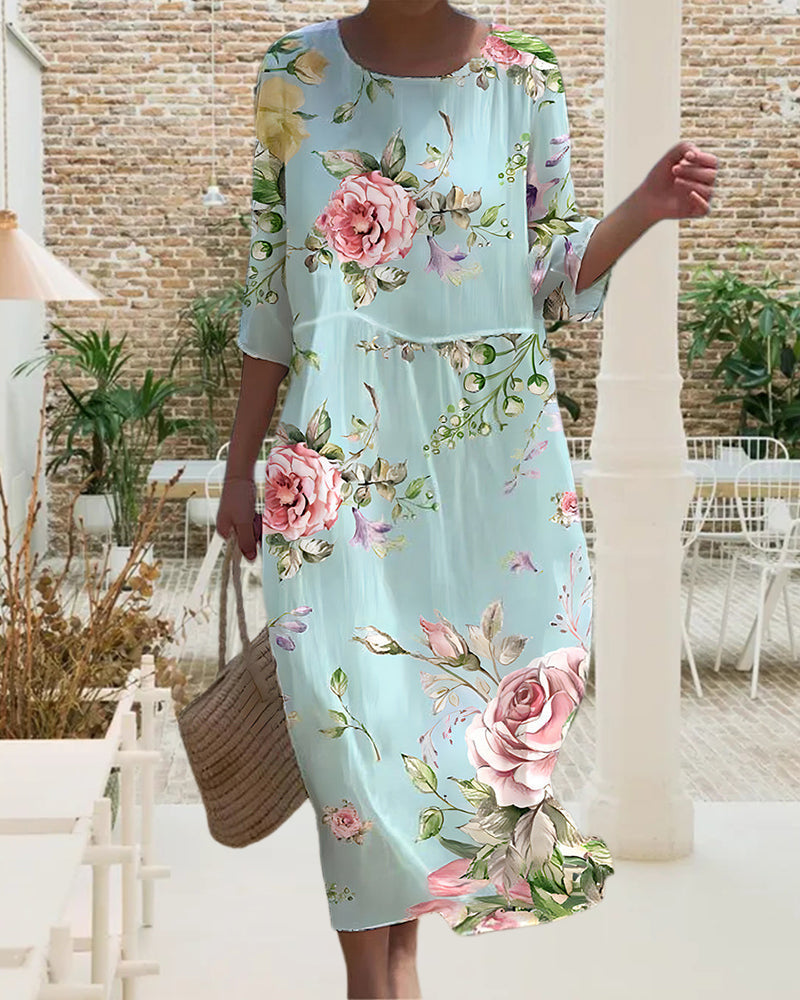 Anne | Elegant Floral Dress