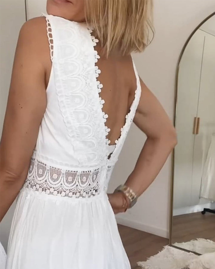 Cleo | Elegant White Lace Dress