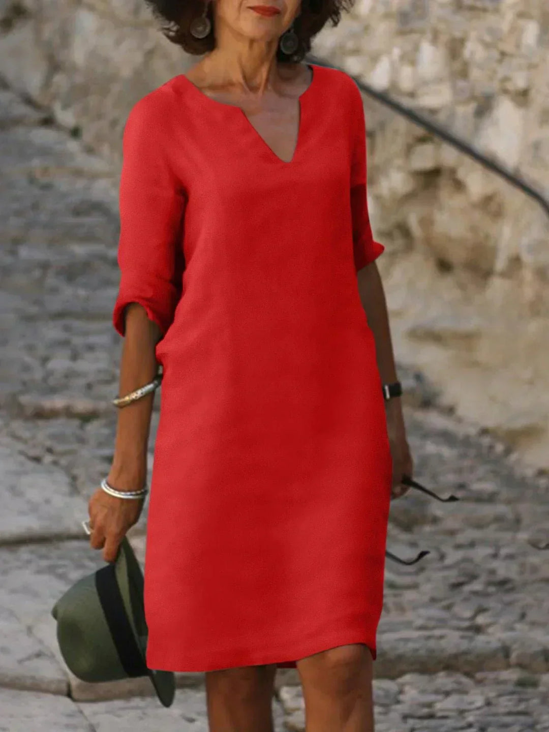 Victoria | Elegant V-Neck Dress