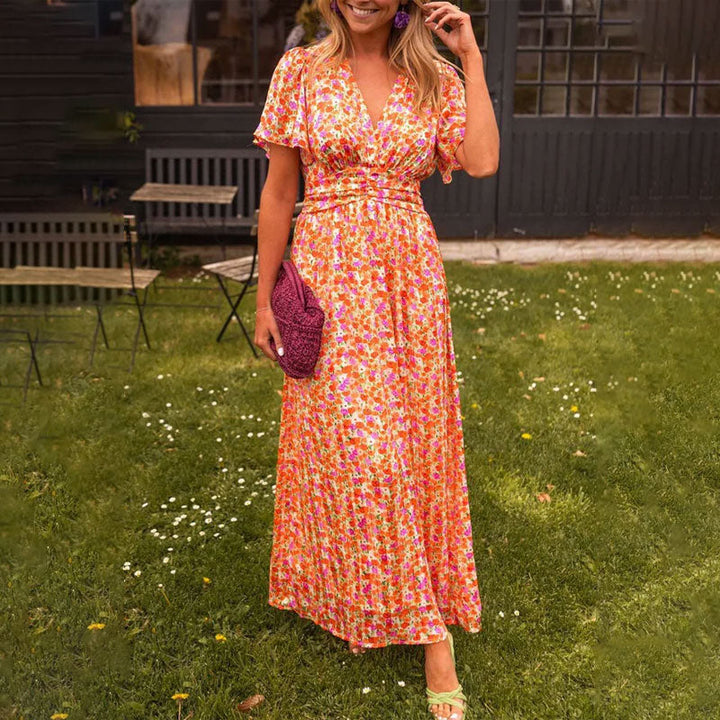 Camilla | Floral Dress with V-Neck