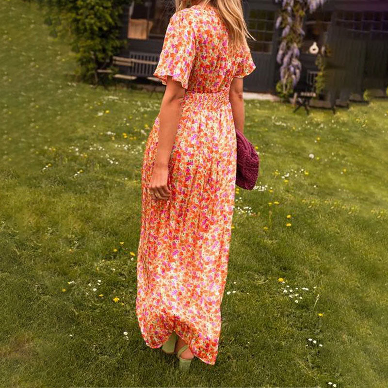 Camilla | Floral Dress with V-Neck