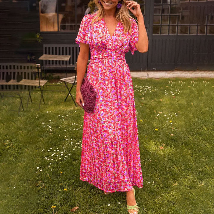 Camilla | Floral Dress with V-Neck