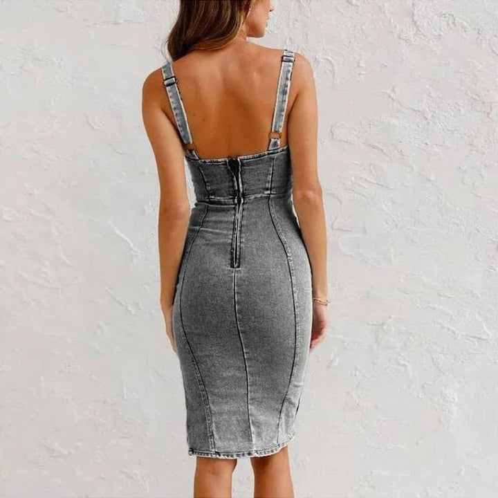 Maya | Fitted Denim Dress