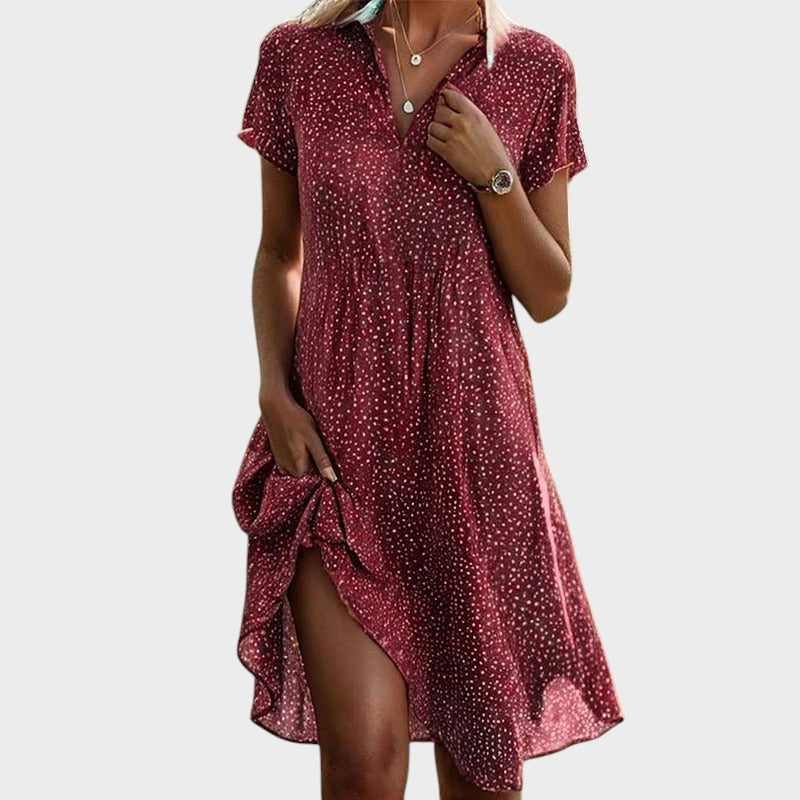Martha | Midi Dress with Polka Dots