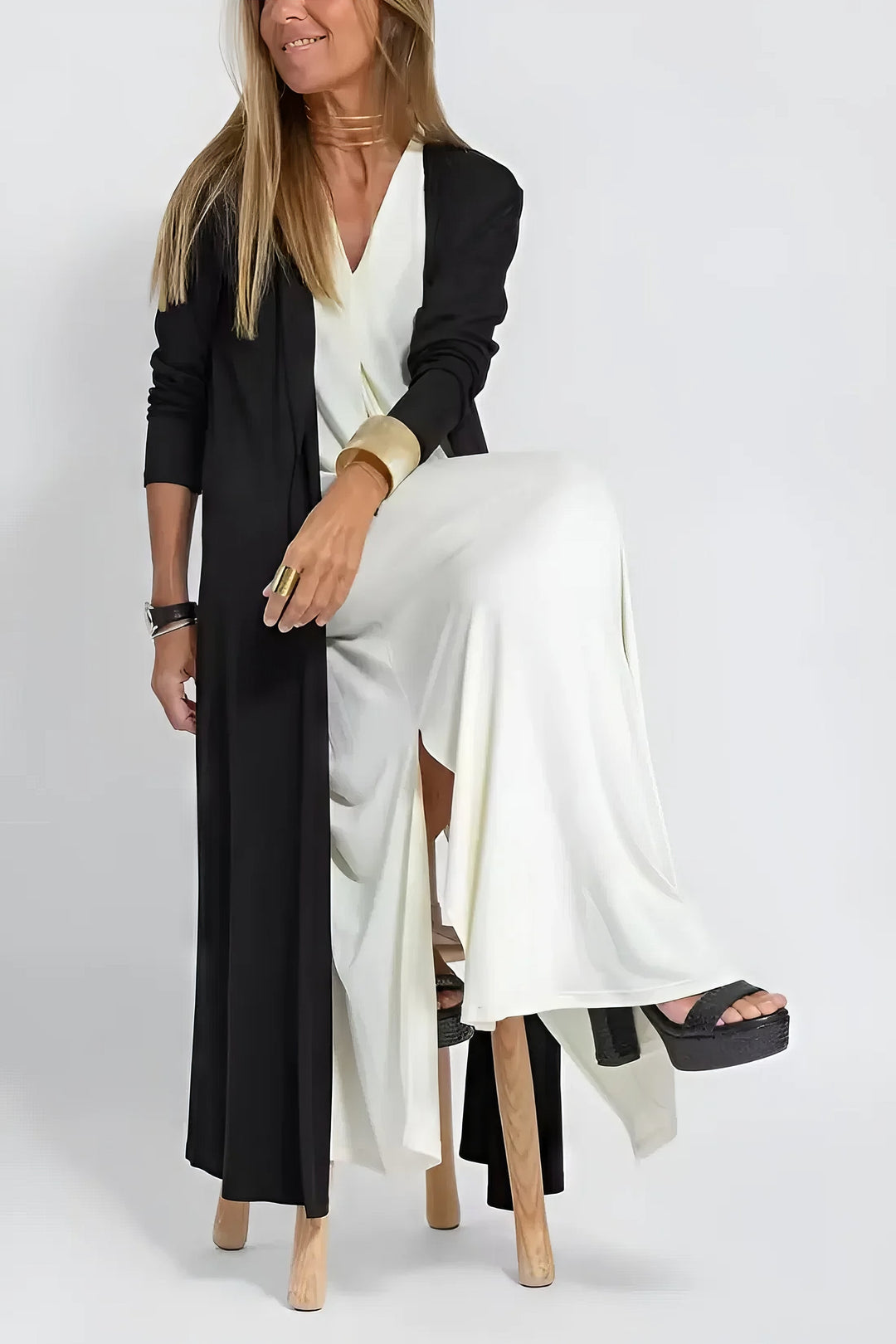 Rosa™ | Elegant Long Dress with Matching Cardigan Included