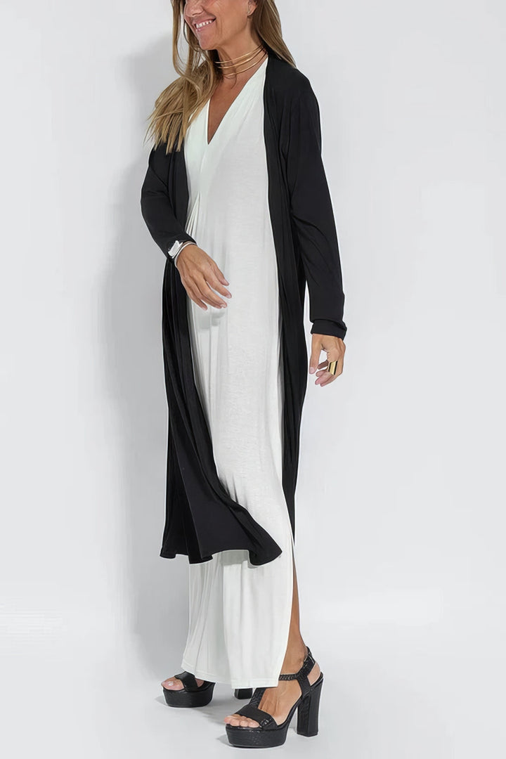 Rosa™ | Elegant Long Dress with Matching Cardigan Included