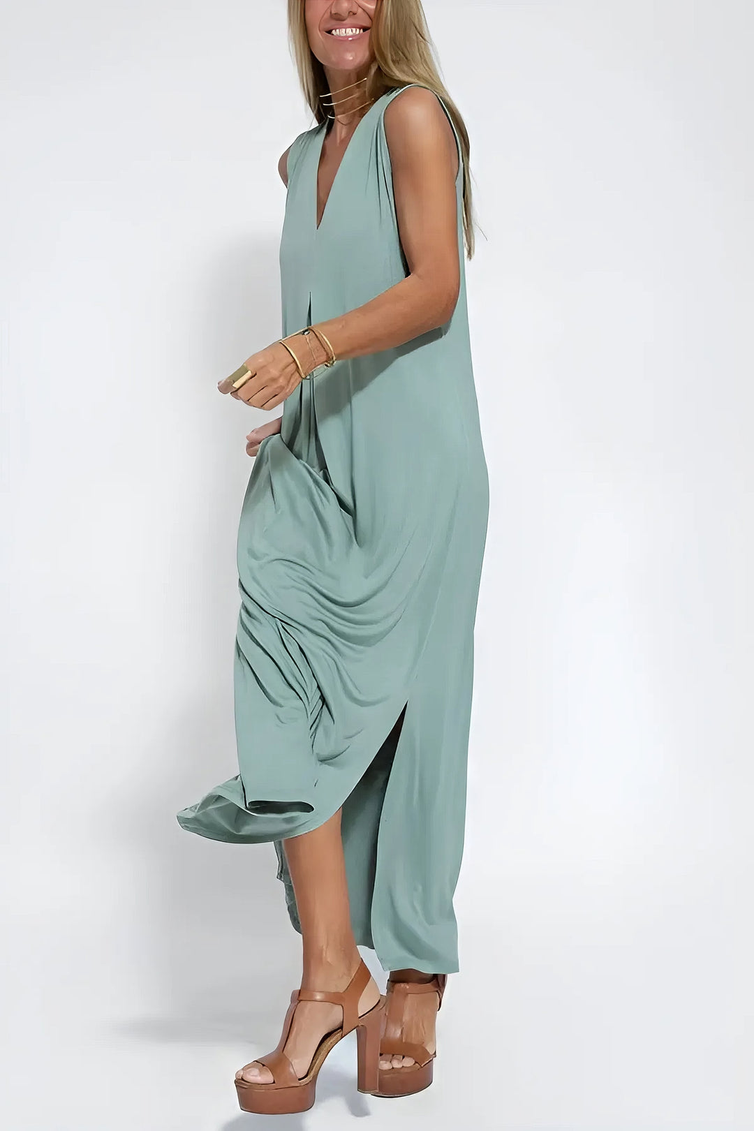 Rosa™ | Elegant Long Dress with Matching Cardigan Included