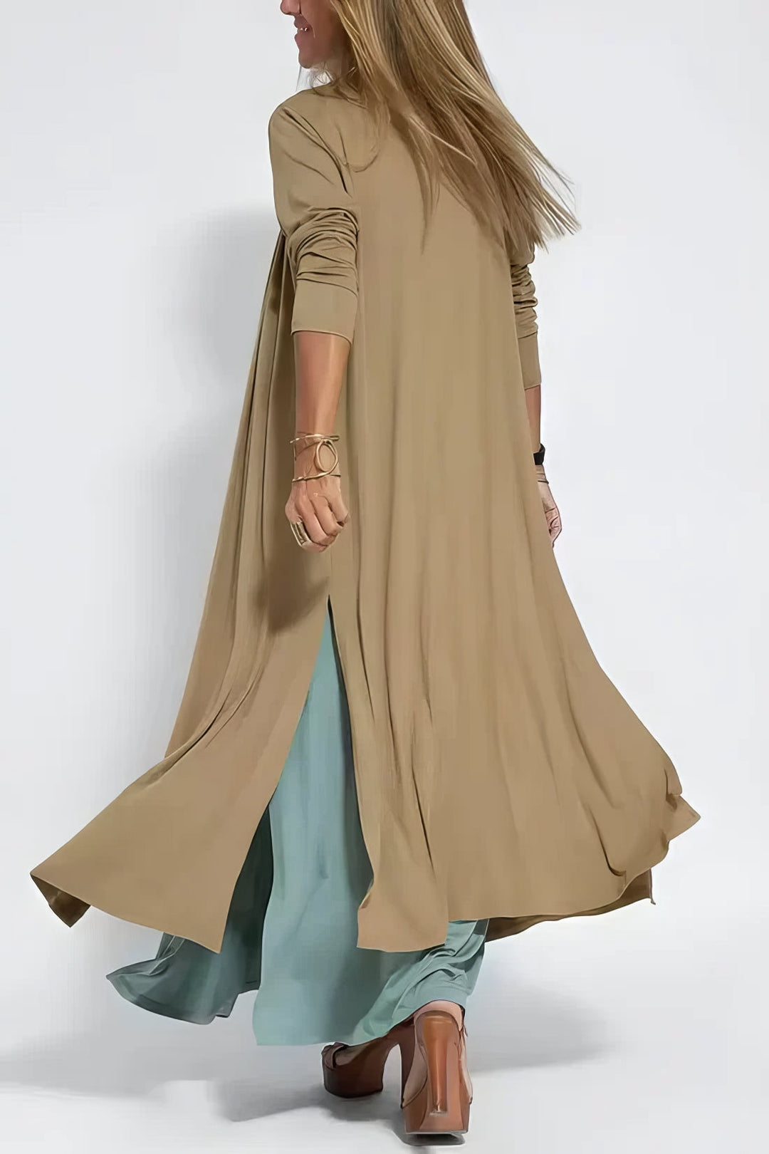 Rosa™ | Elegant Long Dress with Matching Cardigan Included