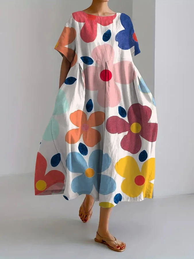 Stephanie | Botanical Floral Print Dress