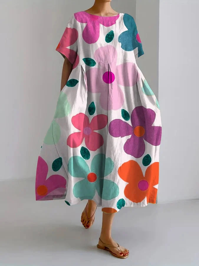Stephanie | Botanical Floral Print Dress