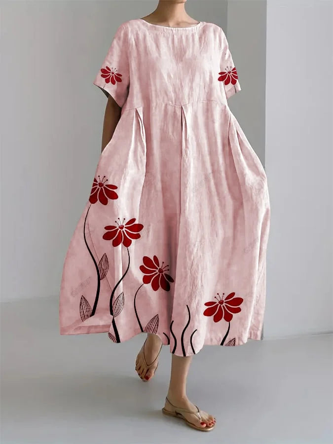 Rosalie | Flowy Dress with Botanical Print