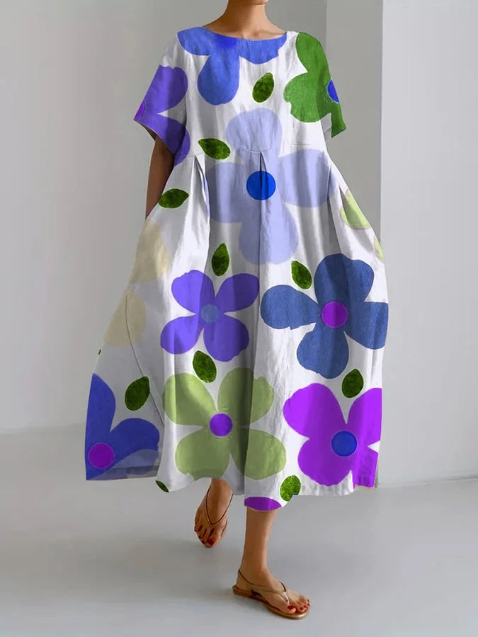 Stephanie | Botanical Floral Print Dress