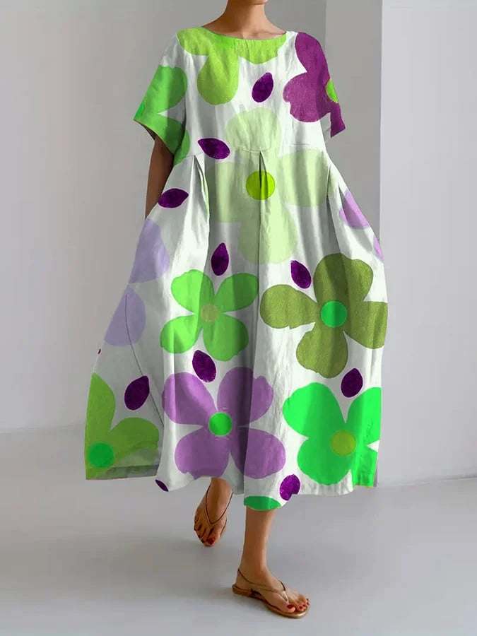Stephanie | Botanical Floral Print Dress